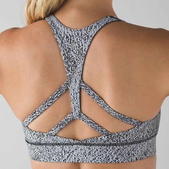 lululemon athletica Other - EUC Lululemon Circuit Breaker Bra Power Luxtreme Spray Jacquard White Black | 2